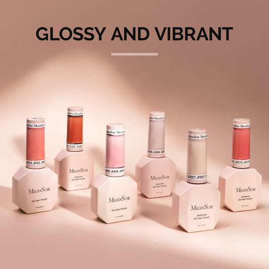 6 Colors Jeweliver Jelly TPO-Free Gel Nail Polish Set 0.5 fl oz/15ml - Nude