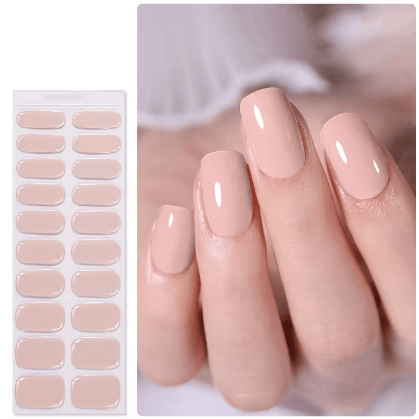 Semi Cured Gel Nail Stickers - 36 gerðir