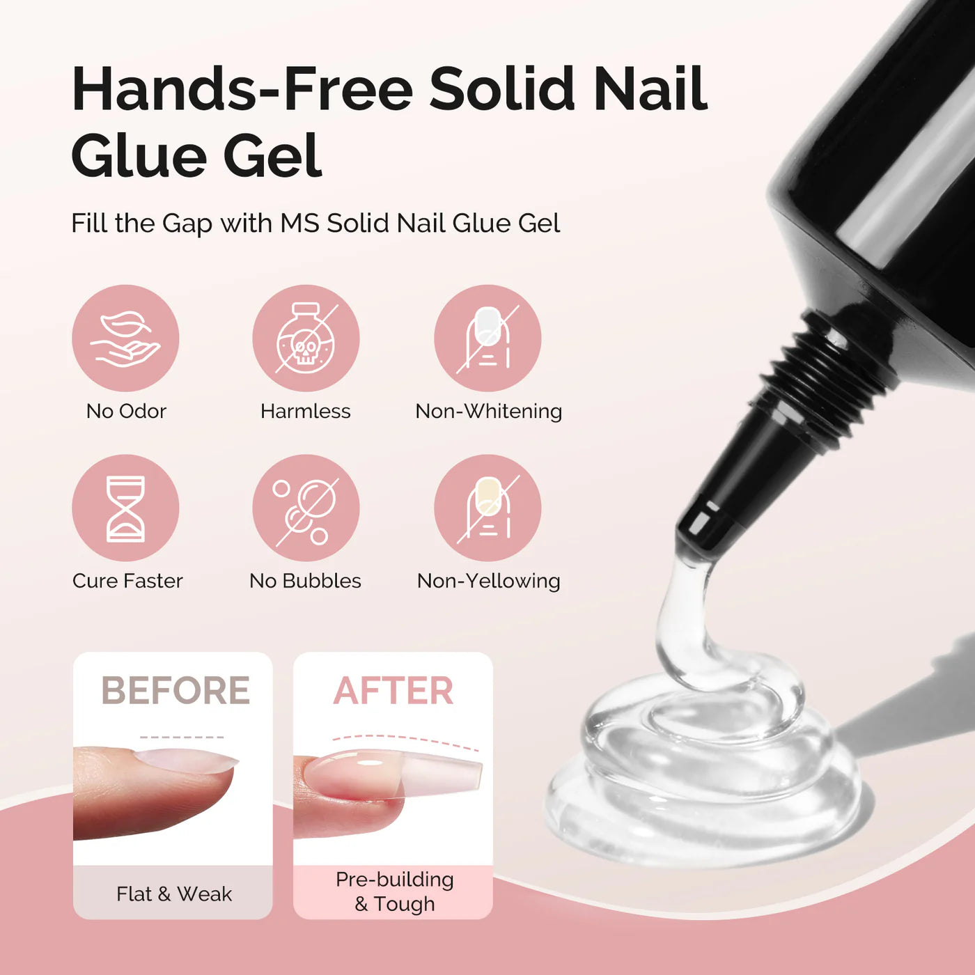 300Pcs Acrylic Nail Tips Long Coffin Set