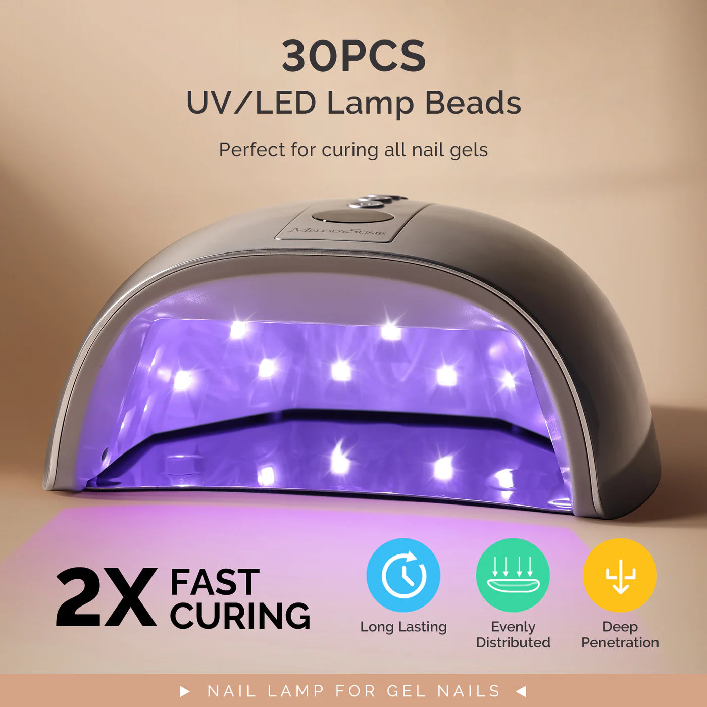 New Upgraded P-PLUS30GT Cordless UV LED Nail Lamp