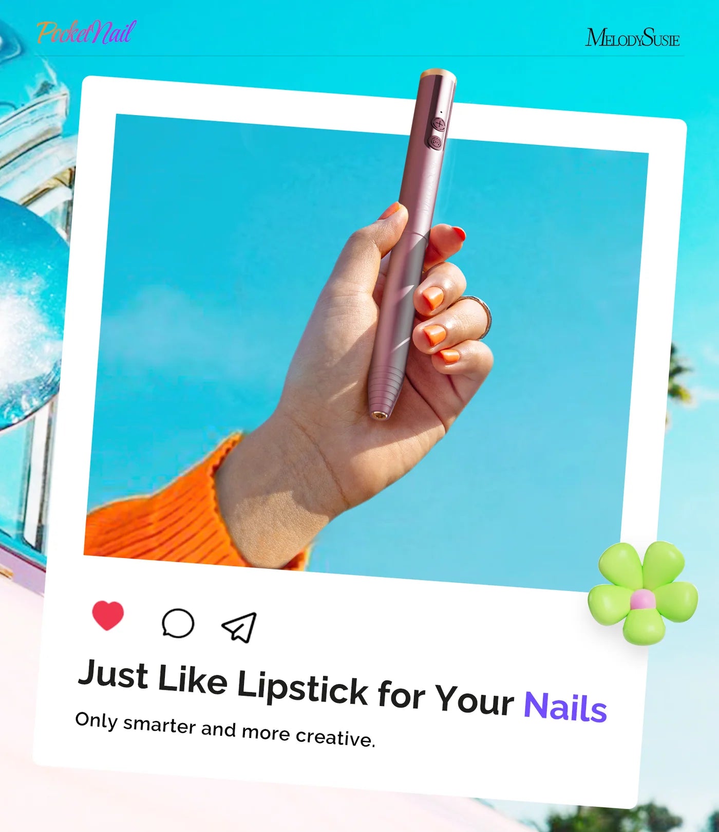 PocketNail PC100GR Innovative Pen-Shaped Portable Nail Drill 20,000RPM