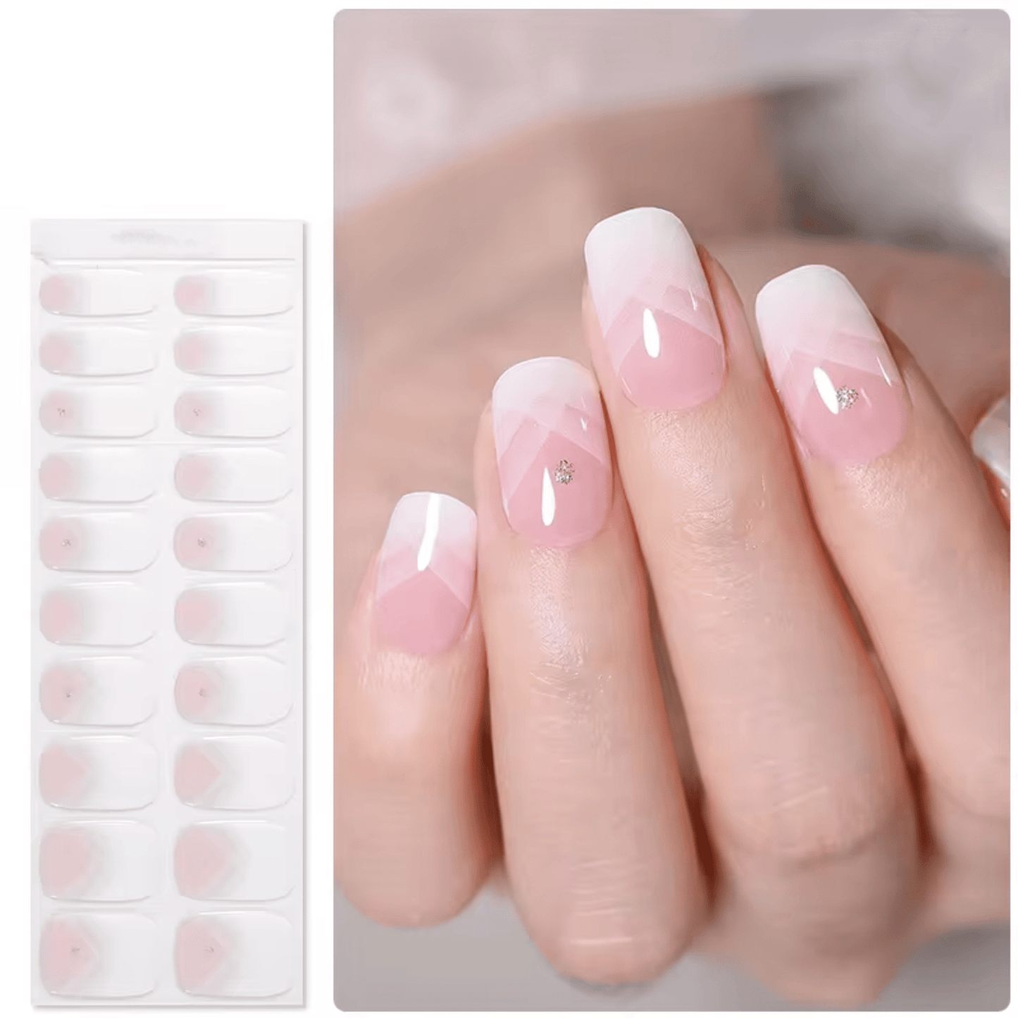 Semi Cured Gel Nail Stickers - 36 gerðir