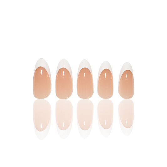 Press On neglur - Light Brown French