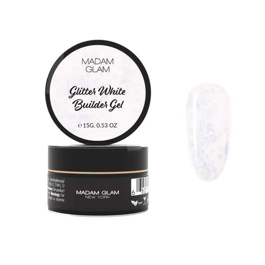 Glitter White Builder Gel