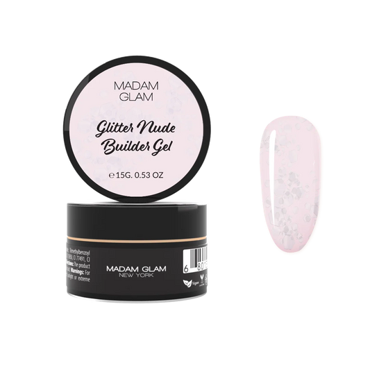 Glitter Nude Pink Builder Gel