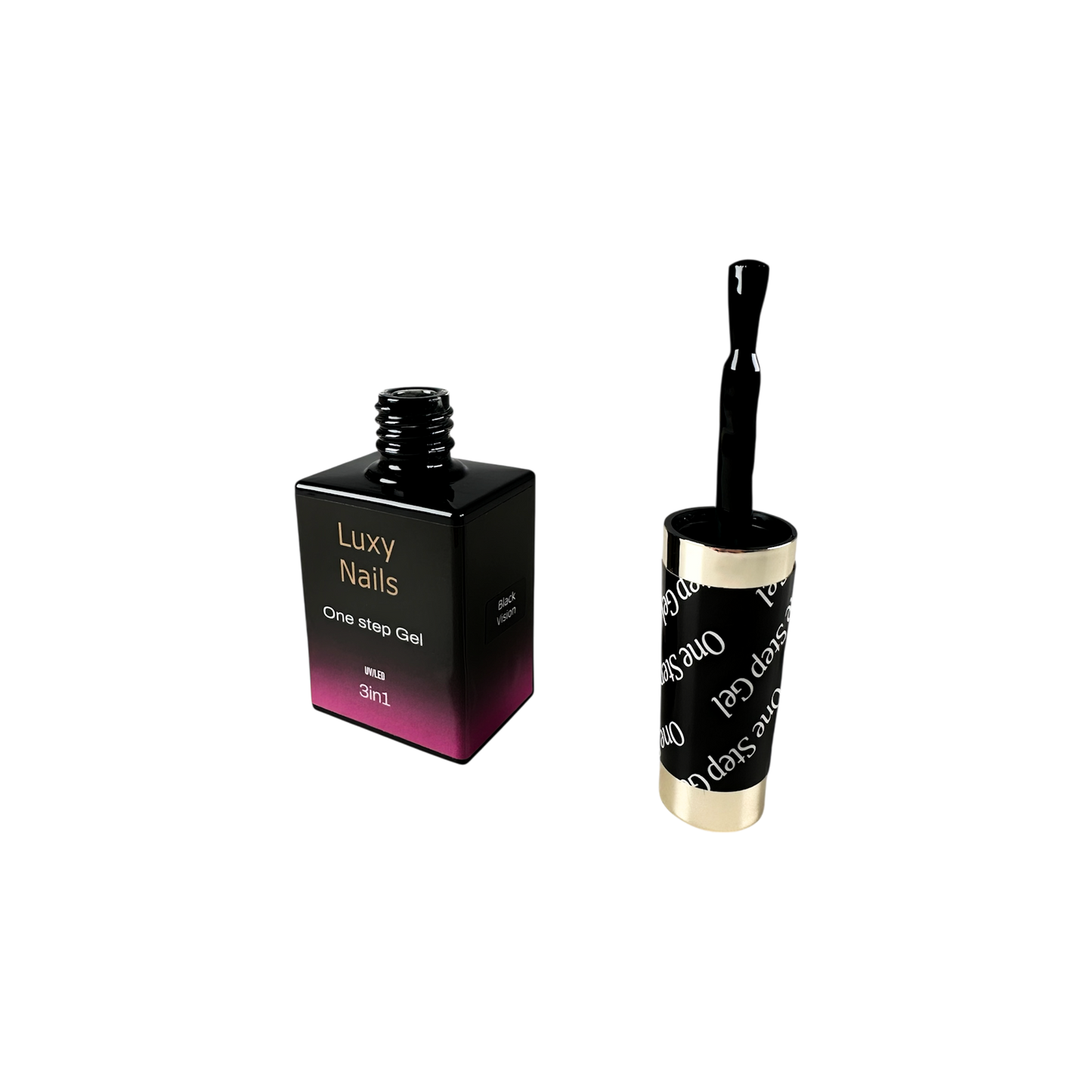 One Step HEMA FREE No Wipe Gel Polish - Black Vision