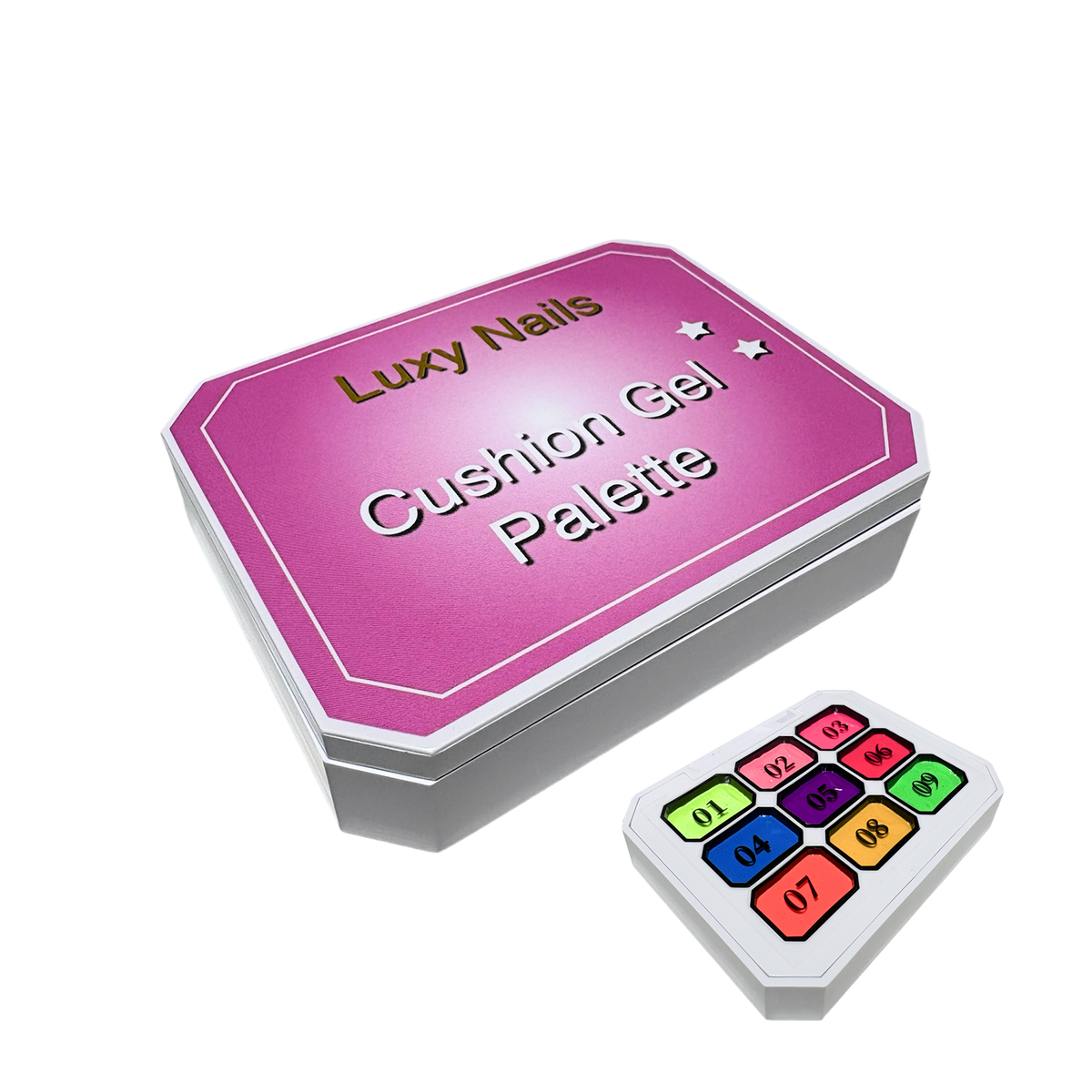 Cushion Ombre Nail Art Palette - 14 gerðir/Litir
