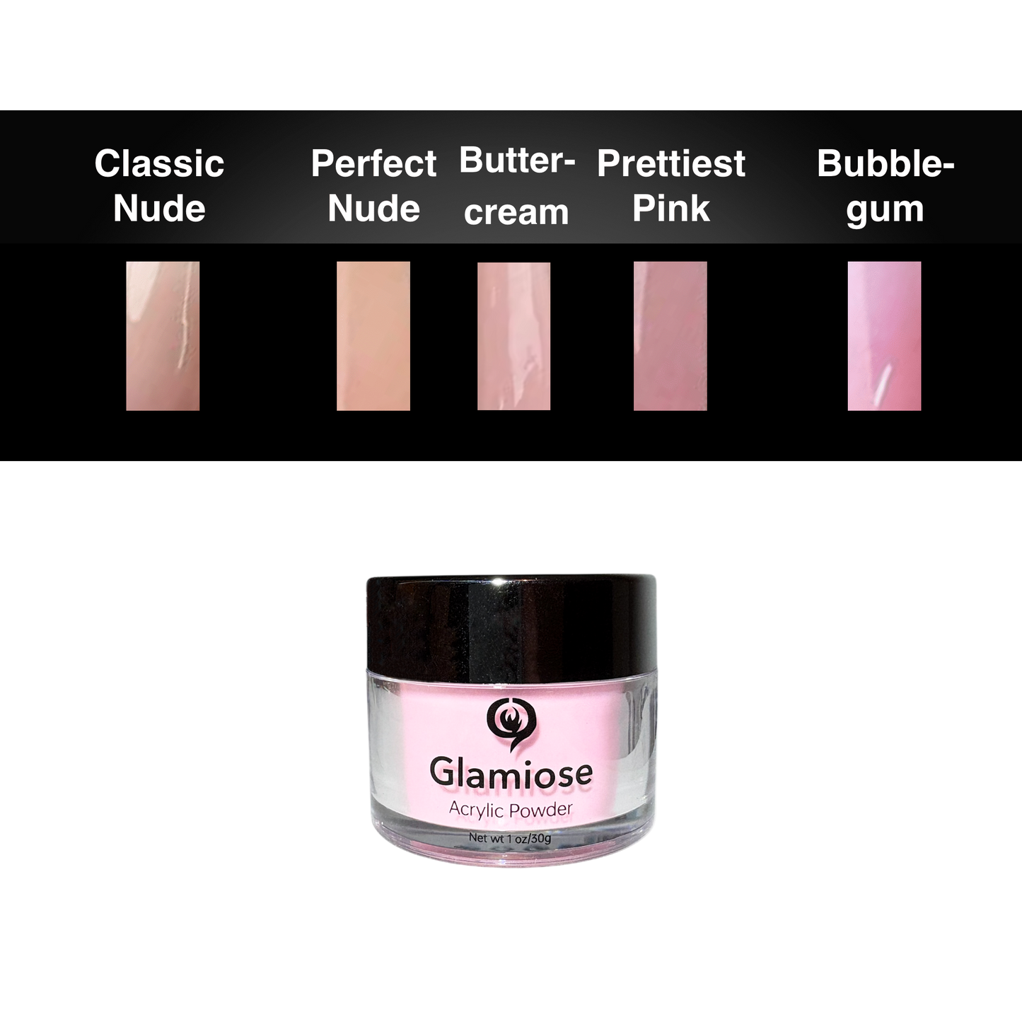 Glamoise Akrýl duft - 5 litir