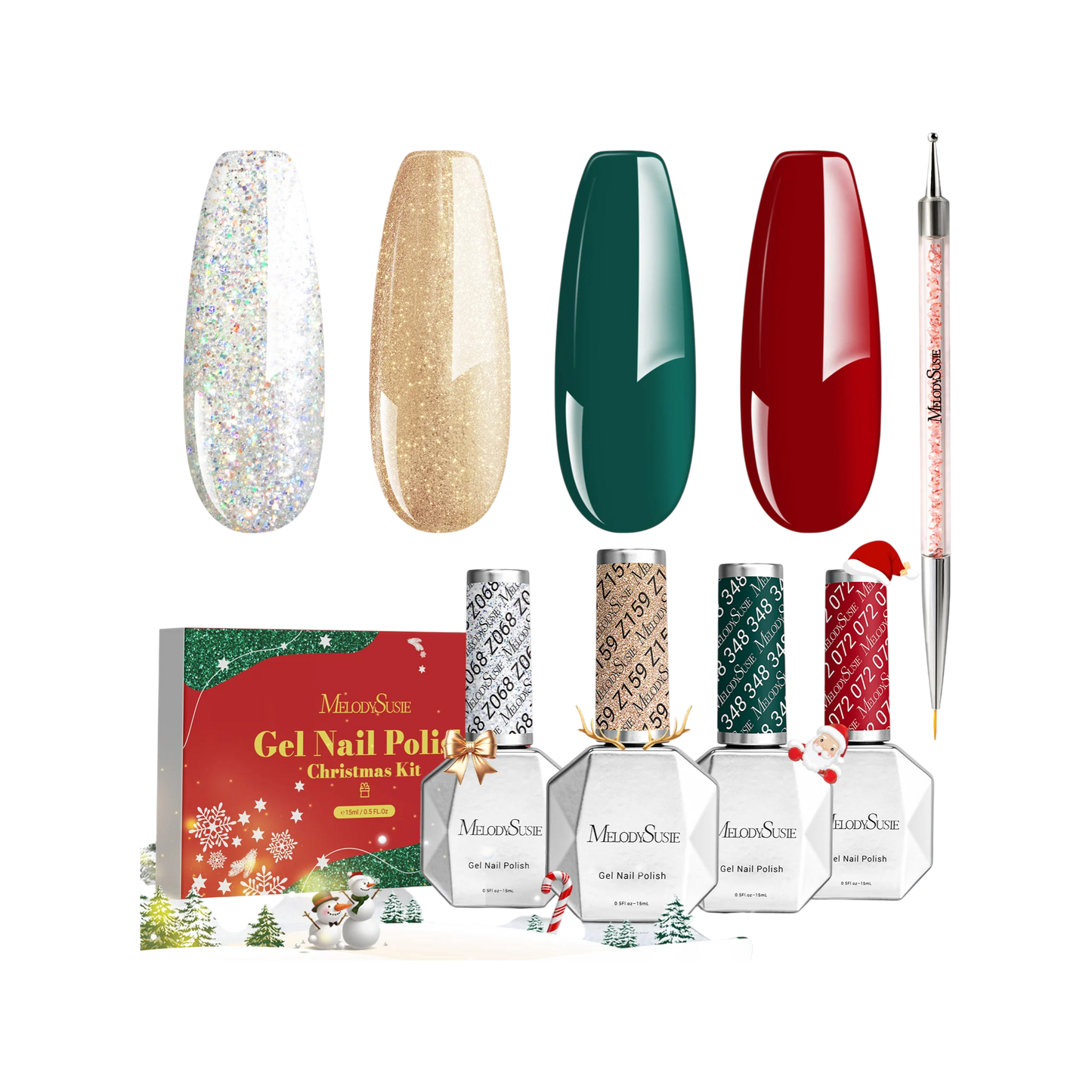 Christmas TPO-Free Thick Gel Nail Polish Hot Colors Set