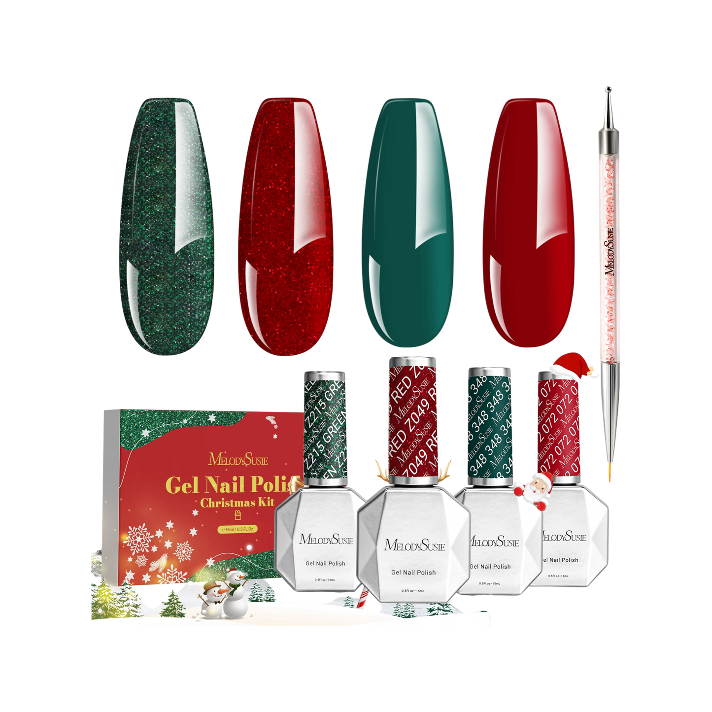 Christmas TPO-Free Thick Gel Nail Polish Hot Colors Set