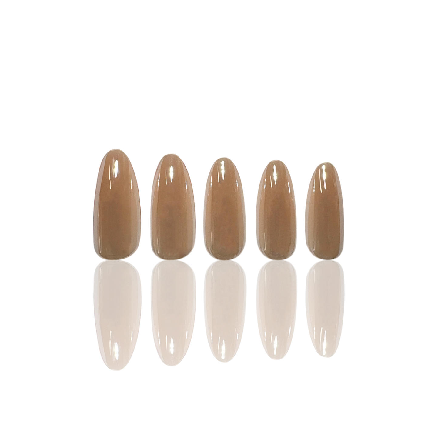 Press On neglur - Nude Chrome