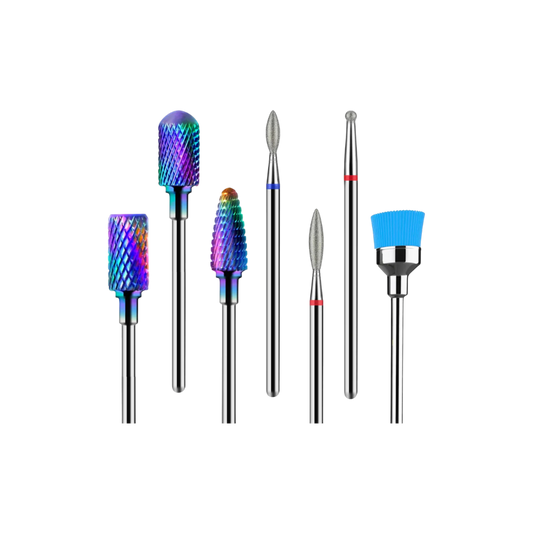 Tungsten Carbide Diamond Nail Drill Bits Set 7Pcs