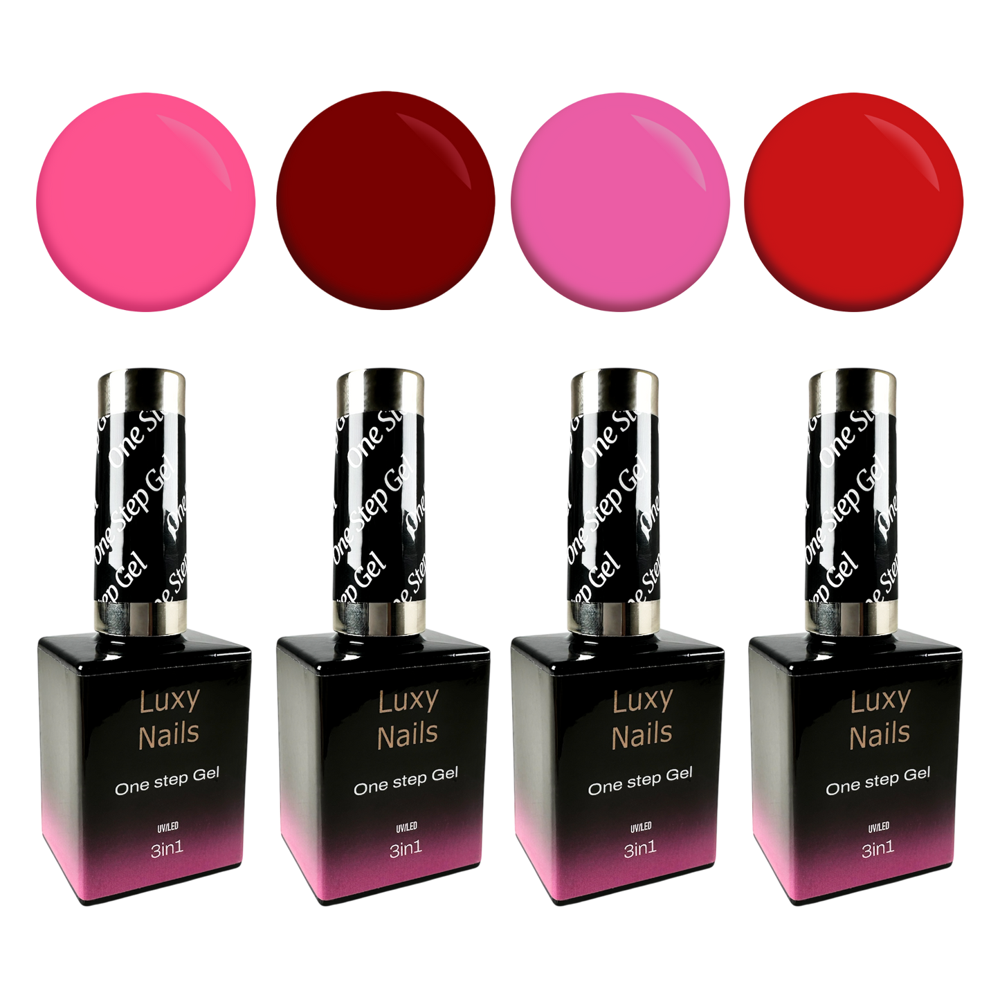Luxy Nails Gel Polish Set of 4 - Perfect for Valentines
