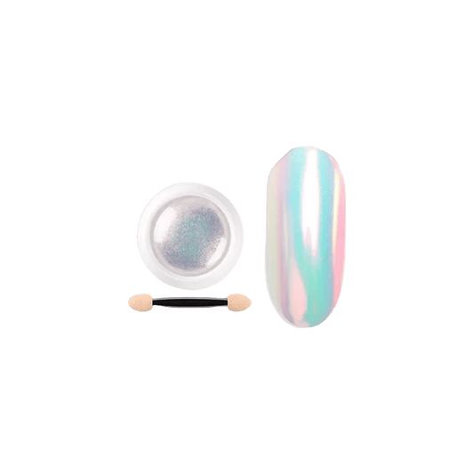 Pearl effect powder Chrome Nail Art Pigment Glazed Donut Aurora Shimmer- Perlu áferð naglaskraut